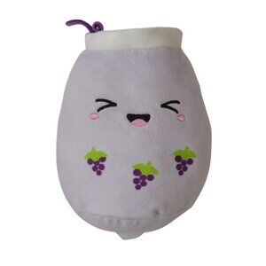 Fuzzy Friends Grape Boba Tea Squish Plush Toy 6"